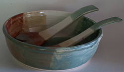 Salad Bowl with Utensils