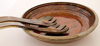 Salad Bowl with Utensils