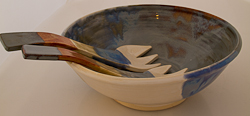 Salad Bowl with Utensils